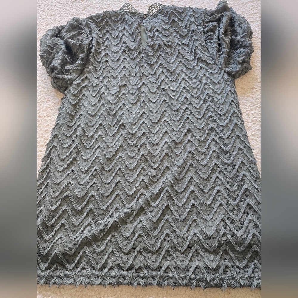 🌈Cable & Gauge Green Regalcore Short Sleeve High Neckline - Picture 8 of 8